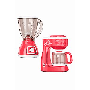 Conjunto Cozinha Infantil Cafeteira Liquidificador Brinquedo