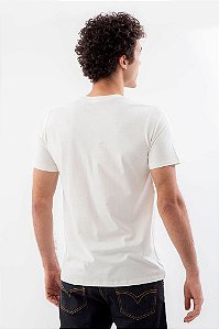 Camiseta Básica Masculina Gola Olímpica Malha Fio Algodão Orgânico Champagne