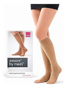 Meia panturrilha Assure 20- 30 mmhg 3/4 Aberta