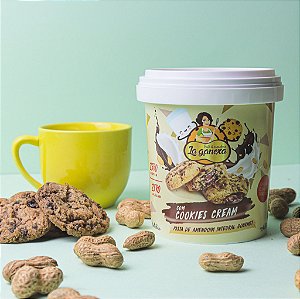 Pasta de Amendoim Cookies Cream - La Ganexa 450g