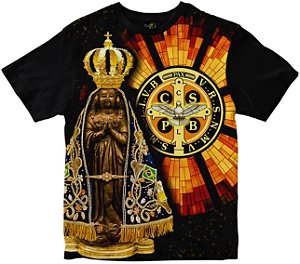 Camiseta Nossa Senhora Aparecida com Espírito Santo Rainha do Brasil