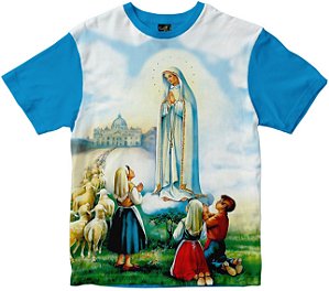 Camiseta Nossa Senhora de Fátima Rainha do Brasil