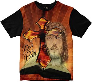 Camiseta Cristo e Cruz Rainha do Brasil