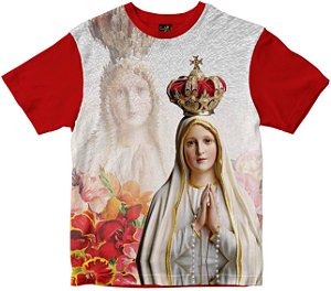 Camiseta Nossa Senhora de Fátima Rainha do Brasil