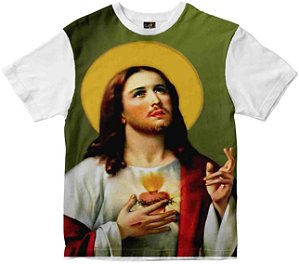 Camiseta Sagrado Coração de Jesus Rainha do Brasil