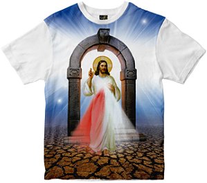 Camiseta Jesus Misericordioso Rainha do Brasil