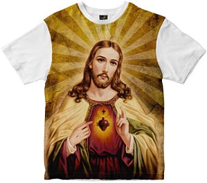 Camiseta Sagrado Coração de Jesus Rainha do Brasil