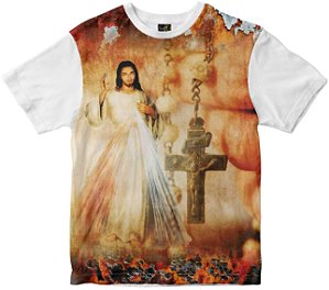 Camiseta Jesus Misericordioso Rainha do Brasil