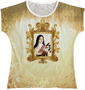 Blusa Feminina bata Santa Teresinha Rainha do Brasil