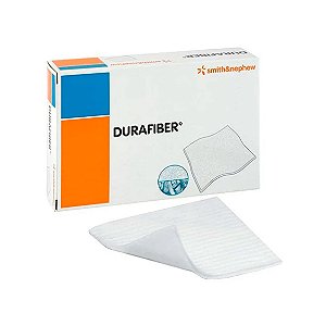 Durafiber, Curativo Absorvente de Fibras Gelificantes 10x10cm da Smith & Nephew – Unidade