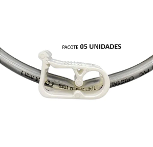 Clamp, Prendedor para Sonda de Gastrostomia da Total Médica - Pacote 05 unidades