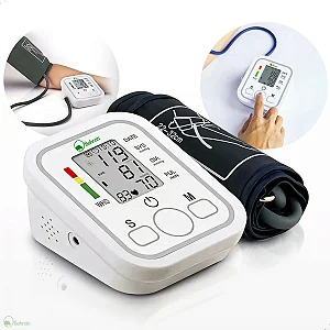 Aparelho Medidor Profissional Pressão Arterial Digital Braço Bracadeira Pulso Manguito - Aparelho Medir pressao aferidor Profissional Tensiometro Obeso P/ Adultos ou Crianças Ajustável Bahrein