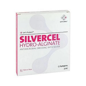 SILVERCEL, Curativo Antimicrobiano Hidro-Alginato com Prata da Systagenix - Unidade