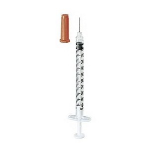 Seringa para Insulina e Medicamentos, Seringa 0,5ml com Agulha 5x0,23mm - Unidade