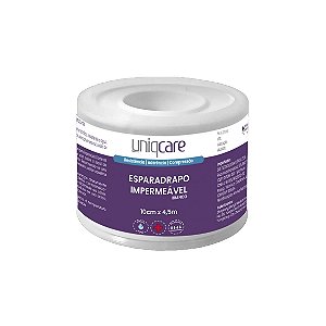 Esparadrapo Impermeável Branco de 10cm x 4,5m da Uniqmed - Unidade