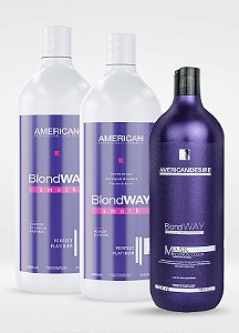 Blond WAY Smoth - Shampoo e Redutor - 1lt + Brinde Ativo 1Litro