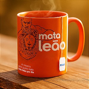 Caneca Mata Leão em Cerâmica 325ml, Presente Criativo e Estampa Exclusiva