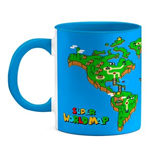 Caneca Personalizada Super World Map