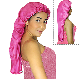 Touca De Cetim Longa Anti frizz Pink