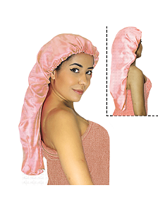 Touca De Cetim Longa Anti frizz Rose