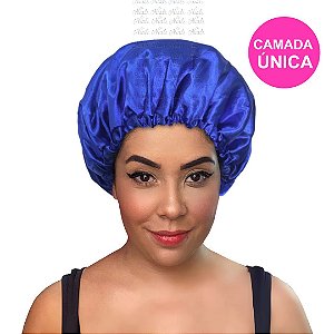 Touca De Cetim Camada Única - Azul Royal