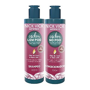 Kit Shampoo Condicionador Cachos Low No Poo Nick Vick Antifrizz