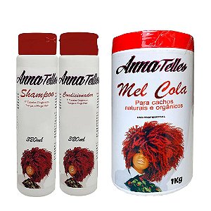 Kit Shampoo e condicionador Mel Cola 1kg Anna Telles
