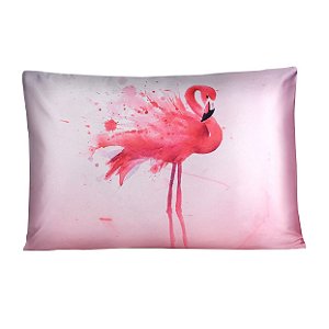 Fronha De Cetim Estampada Flamingo - Stuff Anti frizz