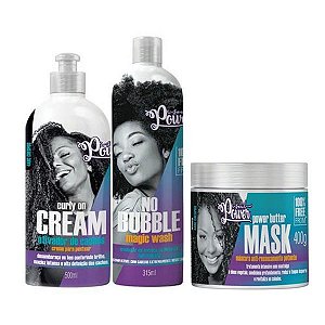 Kit Soul Power No Bubble, Curly on Cream e Power Butter Mask