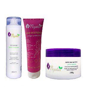 Kit Nyata Co-Wash + Máscara Nutritiva + Leave-in Defrizante