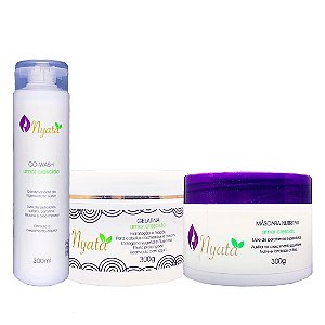 Kit Nyata Mácara Nutritiva + Co-wash + Gelatina