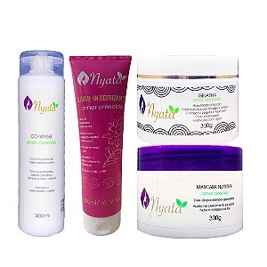 Kit Nyata Máscara Nutritiva + Co-wash + Gelatina + Leave-in