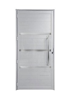 PORTA CRV LAMBRI ALUMINIO NOBRE BRANCA C/ FRISO PUX RETO 90X216X4,5CM