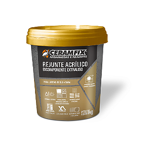 REJUNTE CERAMFIX ACRÍLICO BICOMPONENTE EXTRA LISO JUNTA 0,5 A 5MM ESCOLHA AS CORES