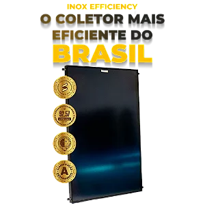 PLACA SOLAR AÇO INOX TERMOMAX 200X100 BLACK VIDRO PRISMATICO (3 ANOS DE GARANTIA )