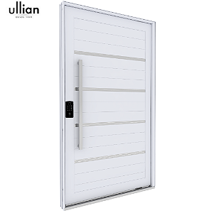 PORTA LUCASA ALUMINIO ECCELLENTE PIVOTANTE C/FRISO C/FECHADURA DIGITAL 9104 225X130X12CM