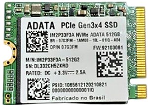 SSD ADATA M.2 2230 NVMe PCIe Gen3x4 de 512 GB