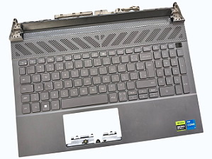 carcaça base palmerest com teclado original para dell gamer G15 5530/5531/5535