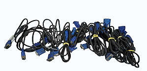 lote com 13 cabos vga 1,5m para monitor/notebook/desktop