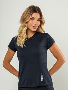 Camiseta Tech Run Manga Curta Preto Feminina