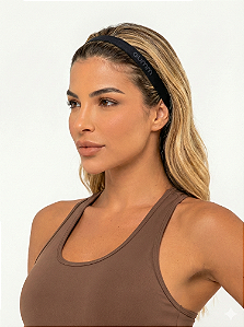 FAIXA PARA CABELO SILICONE E REGULAGEM PRETA