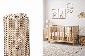 Palhinha Indiana Sextavada Polietileno Premium POL06 50cm - Cor Palha - Luxo e Durabilidade