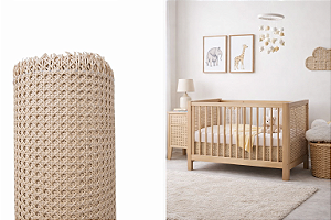 Palhinha Indiana Sextavada Polietileno Premium POL06 50cm - Cor Palha - Luxo e Durabilidade