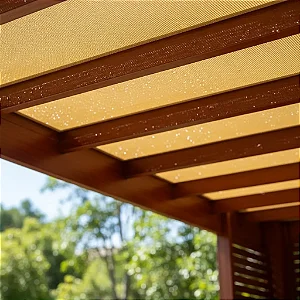 Forro Sintético Para Pergolado Ideal para áreas externas 1,40mts De Largura BEGE