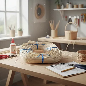 Palha Indiana natural fio para empalhar cadeira palhinha indiana rattan natural 250 gramas