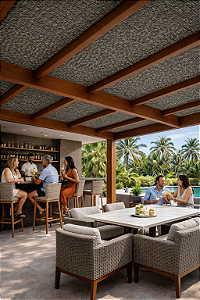 Forro Náutico Grenada Premium para pergolado ideal para áreas externas 1,40m de largura