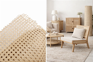 Palhinha Indiana Sextavada Polietileno Premium POL06 80cm - Cor Palha - Luxo e Durabilidade