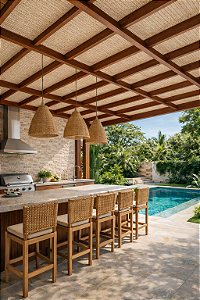 Forro Náutico Gran Sand Marine para pergolado 1,40m de largura