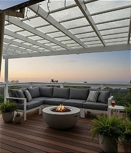 Forro Sintético Para Pergolado Ideal para áreas externas 1,40mts De Largura - BRANCO