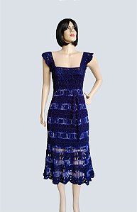 Vestido De Crochê Midi, Modelo exclusivo Krafiti!